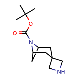 Chemical structure of tert-Butyl spiro[6-azabicyclo[3.1.1]heptane-3,3'-azetidine]-6-carboxylate , CAS 3023062-31-6, AChemBlock AD277107