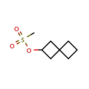 Chemical structure of Spiro[3.3]heptan-2-yl methanesulfonate , CAS 2564785-93-7, AChemBlock AD277117