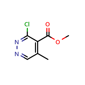 Chemical structure of Methyl 3-chloro-5-methyl-pyridazine-4-carboxylate , CAS 2092300-49-5, AChemBlock AD277124