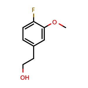 Chemical structure of 2-(4-fluoro-3-methoxy-phenyl)ethanol , CAS 1000563-15-4, AChemBlock AD277125