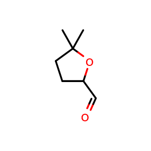 Chemical structure of 5,5-Dimethyloxolane-2-carbaldehyde , CAS 144640-92-6, AChemBlock AD277152