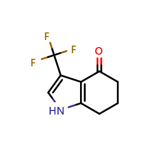 Chemical structure of 3-(Trifluoromethyl)-1,5,6,7-tetrahydroindol-4-one , CAS 270084-17-8, AChemBlock AD277163