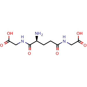 Chemical structure of 2-[[(4S)-4-amino-5-(carboxymethylamino)-5-oxo-pentanoyl]amino]acetic acid , CAS 21105-70-4, AChemBlock AD277176