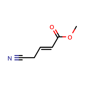Chemical structure of methyl (E)-4-cyanobut-2-enoate , CAS 55928-44-4, AChemBlock AD277184