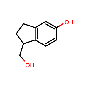 Chemical structure of 1-(hydroxymethyl)indan-5-ol , CAS 1780744-94-6, AChemBlock AD277190