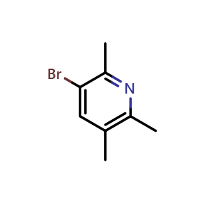 Chemical structure of 3-Bromo-2,5,6-trimethyl-pyridine , CAS 1780024-77-2, AChemBlock AD277195