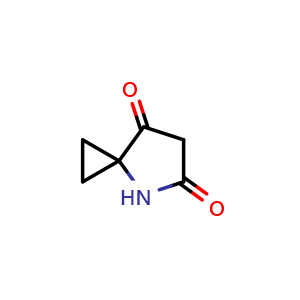 Chemical structure of 4-Azaspiro[2.4]heptane-5,7-dione , CAS 2016226-73-4, AChemBlock AD277213