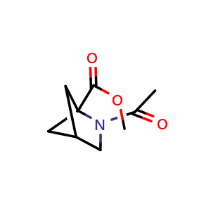 Chemical structure of methyl 2-acetyl-2-azabicyclo[2.1.1]hexane-1-carboxylate , CAS 2104803-57-6, AChemBlock AD277218