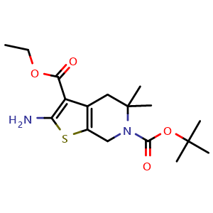 O6-tert-butyl O3-ethyl 2-amino-5,5-dimethyl-4,7-dihydrothieno[2,3-c]pyridine-3,6-dicarboxylate
