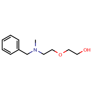 Chemical structure of 2-[2-[benzyl(methyl)amino]ethoxy]ethanol , CAS 115972-93-5, AChemBlock AD277249