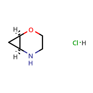 Chemical structure of (1R,6S)-2-Oxa-5-azabicyclo[4.1.0]heptane hydrochloride , CAS 2920207-45-8, AChemBlock AD277286