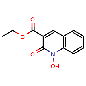 Chemical structure of Ethyl 1-hydroxy-2-oxo-1,2-dihydroquinoline-3-carboxylate , CAS 1873-41-2, AChemBlock AD277296