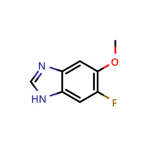 Chemical structure of 6-fluoro-5-methoxy-1H-1,3-benzodiazole , CAS 1360899-25-7, AChemBlock AD277297