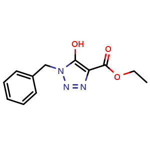 Chemical structure of Ethyl 1-benzyl-5-hydroxy-triazole-4-carboxylate , CAS 94158-08-4, AChemBlock AD277319