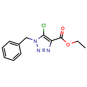 Chemical structure of Ethyl 1-benzyl-5-chloro-triazole-4-carboxylate , CAS 75020-50-7, AChemBlock AD277320