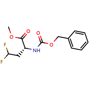Chemical structure of Methyl (2R)-2-(benzyloxycarbonylamino)-4,4-difluoro-butanoate , CAS 1006295-05-1, AChemBlock AD277333