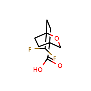 Chemical structure of 1-(Difluoromethyl)-2-oxabicyclo[2.2.2]octane-4-carboxylic acid , CAS 3079427-49-6, AChemBlock AD277337
