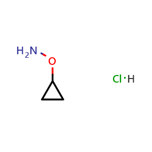 Chemical structure of O-Cyclopropylhydroxylamine hydrochloride , CAS 672299-63-7, AChemBlock AD277357