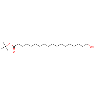 Chemical structure of tert-butyl 18-hydroxyoctadecanoate , CAS 2440138-31-6, AChemBlock AD277380