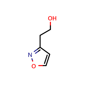 Chemical structure of 2-isoxazol-3-ylethanol , CAS 1541349-84-1, AChemBlock AD277386