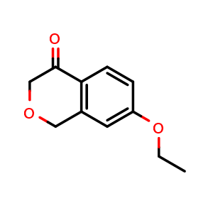 Chemical structure of 7-ethoxyisochroman-4-one , CAS 1344718-49-5, AChemBlock AD277409