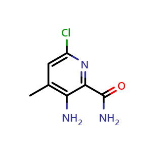 Chemical structure of 3-amino-6-chloro-4-methyl-pyridine-2-carboxamide , CAS 2004678-18-4, AChemBlock AD277420