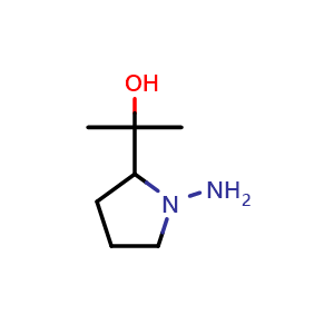 Chemical structure of 2-(1-aminopyrrolidin-2-yl)propan-2-ol , CAS 2274286-21-2, AChemBlock AD277433