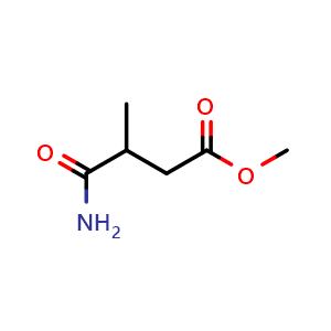 Chemical structure of methyl 4-amino-3-methyl-4-oxo-butanoate , CAS 1161438-21-6, AChemBlock AD277448