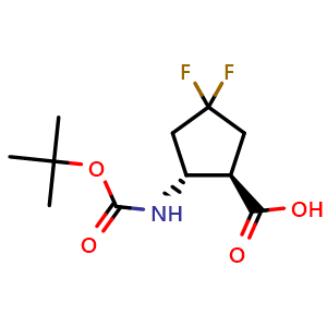 rel-(1R,2R)-2-((tert-butoxycarbonyl)amino)-4,4-difluorocyclopentane-1-carboxylic acid