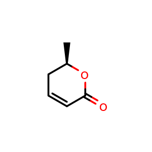 Chemical structure of (R)-6-Methyl-5,6-dihydro-2H-pyran-2-one , CAS 119067-60-6, AChemBlock AD277504