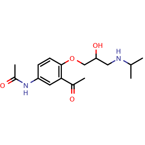 Chemical structure of Diacetolol , CAS 22568-64-5, AChemBlock AD277524