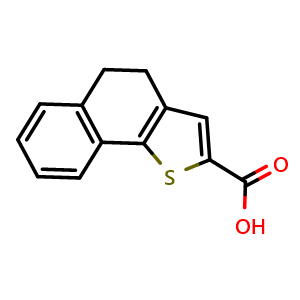 Chemical structure of 4H,5H-Naphtho[1,2-b]thiophene-2-carboxylic acid , CAS 29179-41-7, AChemBlock AD277533