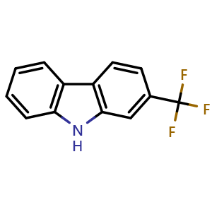 Chemical structure of 2-(Trifluoromethyl)-9H-carbazole , CAS 2285-35-0, AChemBlock AD277538