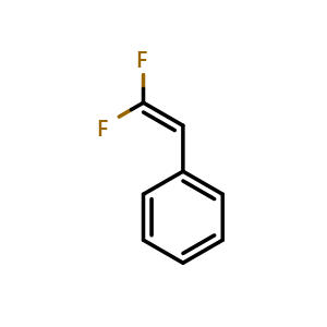 Chemical structure of (2,2-Difluorovinyl)benzene , CAS 405-42-5, AChemBlock AD277552