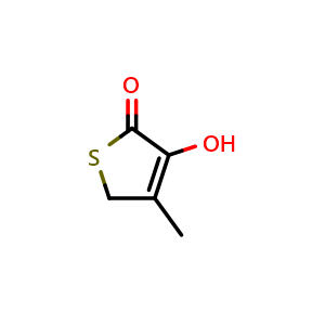 Chemical structure of 3-Hydroxy-4-methyl-2(5H)-thiophenone , CAS 34876-35-2, AChemBlock AD277559