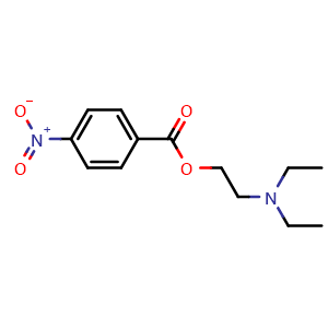 Chemical structure of 2-(Diethylamino)ethyl 4-nitrobenzoate , CAS 13456-39-8, AChemBlock AD277566