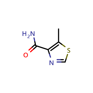 Chemical structure of 5-Methylthiazole-4-carboxamide , CAS 1259058-14-4, AChemBlock AD277573