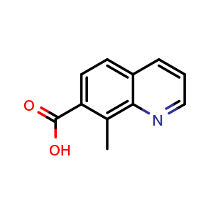 Chemical structure of 8-Methylquinoline-7-carboxylic acid , CAS 204782-99-0, AChemBlock AD277579