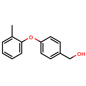 Chemical structure of 4-(2-Methylphenoxy)benzenemethanol , CAS 1039866-22-2, AChemBlock AD277608