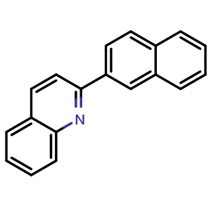 Chemical structure of 2-(2-Naphthalenyl)quinoline , CAS 47077-29-2, AChemBlock AD277618