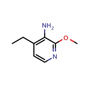 Chemical structure of 4-Ethyl-2-methoxy-3-pyridinamine , CAS 1823051-72-4, AChemBlock AD277619