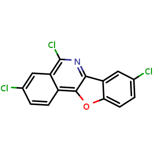 Chemical structure of 3,5,8-Trichlorobenzofuro[3,2-c]isoquinoline , CAS 1421605-52-8, AChemBlock AD277658