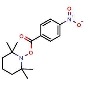 Chemical structure of 2,2,6,6-Tetramethylpiperidin-1-yl 4-nitrobenzoate , CAS 869941-13-9, AChemBlock AD277701