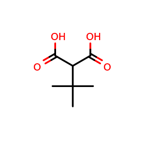 Chemical structure of 2-(Tert-butyl)malonic acid , CAS 4379-33-3, AChemBlock AD277707