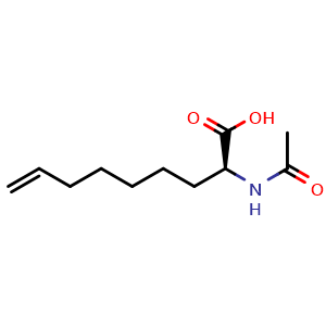 Chemical structure of (S)-2-Acetamidonon-8-enoic acid , CAS 1313730-63-0, AChemBlock AD277717