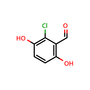 Chemical structure of 2-Chloro-3,6-dihydroxybenzaldehyde , CAS 32744-84-6, AChemBlock AD277725