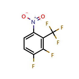 Chemical structure of 1,2-Difluoro-4-nitro-3-(trifluoromethyl)benzene , CAS 1806304-42-6, AChemBlock AD277742
