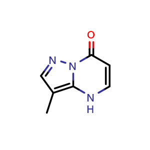 Chemical structure of 3-Methyl-4H-pyrazolo[1,5-a]pyrimidin-7-one , CAS 104556-85-6, AChemBlock AD277777