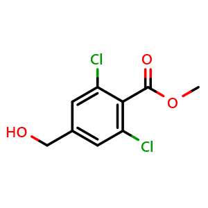 Chemical structure of Methyl 2,6-dichloro-4-(hydroxymethyl)benzoate , CAS 1415124-95-6, AChemBlock AD277779