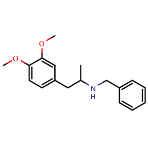 Chemical structure of Benzyl[1-(3,4-dimethoxyphenyl)prop-2-yl]amine , CAS 58379-94-5, AChemBlock AD277787